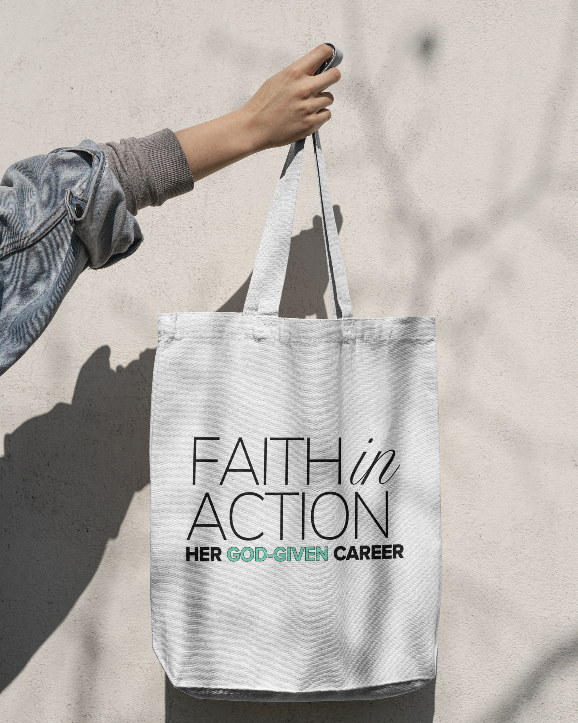 Faith in Action Canvas Tote