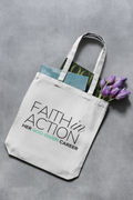 Faith in Action Canvas Tote
