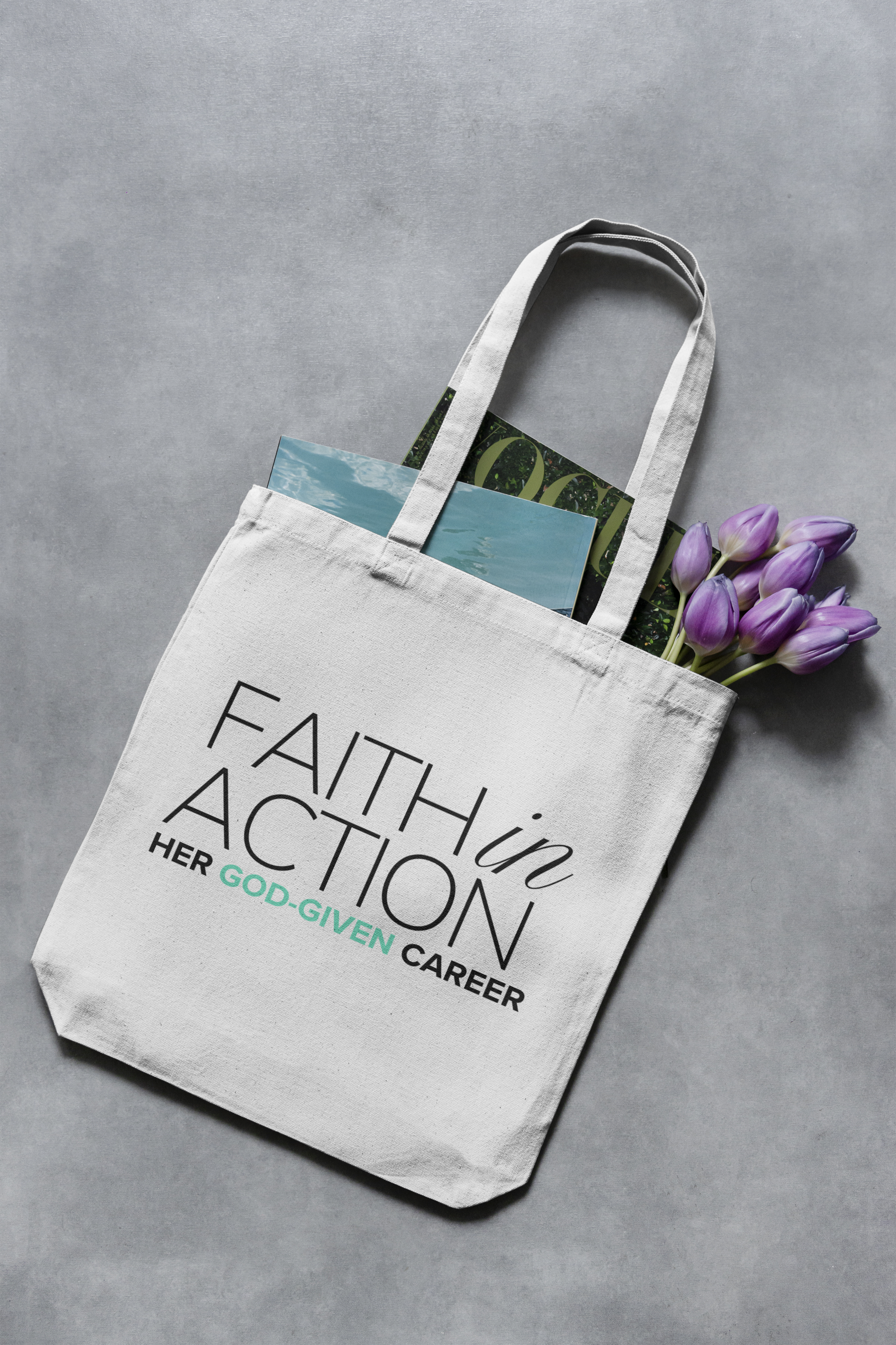 Faith in Action Canvas Tote